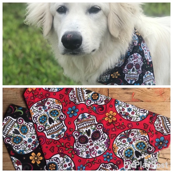 Other - Dog Bandanna sugar skull 💀100% Cotton Other - Dog Bandanna sugar skull 💀100% Cotton